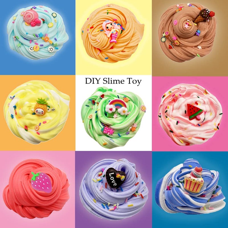 KMBTQRE Butter Slime Kit Two-Toned 9 Packed for Girl Boys Party Favors Toys  Stocking Stuffers for Kids 6 7 8 9 10 11 12 Years Old - Image 2